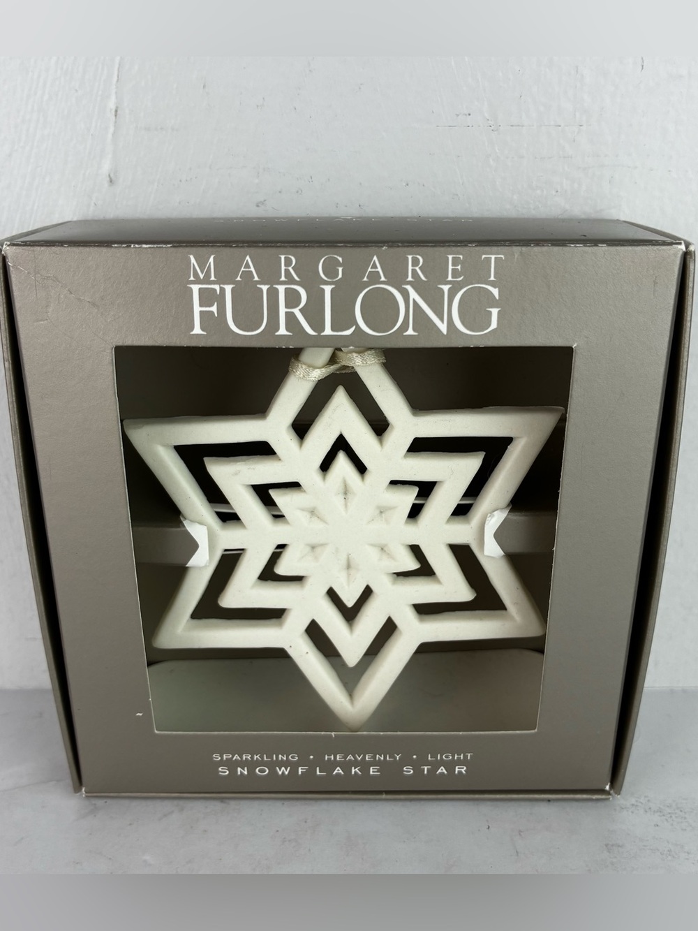 Margaret Furlong NIB Sparkling Heavenly Light Snowflake Star Christmas Ornament